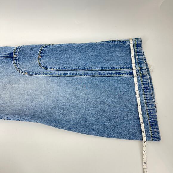 Vintage 90s Y2K Caffeine Wide Leg Rave High Rise Star Studded Juniors Size 7 - Picture 8 of 11